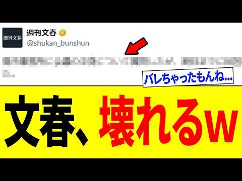 週刊文春さん、ガセネタが暴かれて遂に「おかしくなってしまうｗｗｗ」
