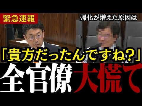 【移民問題】「理由はこの人!?」参政党の安達議員が政府の違和感のある移民政策の理由を徹底追及【外国人問題/自民党】