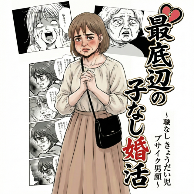 最底辺の子なし婚活〜職なし　きょうだい児　爆裂男顔〜    - ジャンプルーキー！