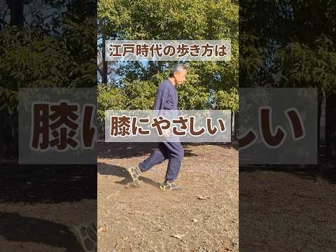 江戸時代の歩き方は膝にやさしい　#shorts #ナンバ歩き #江戸時代の歩き方 #膝痛 #ウォーキング #古武術
