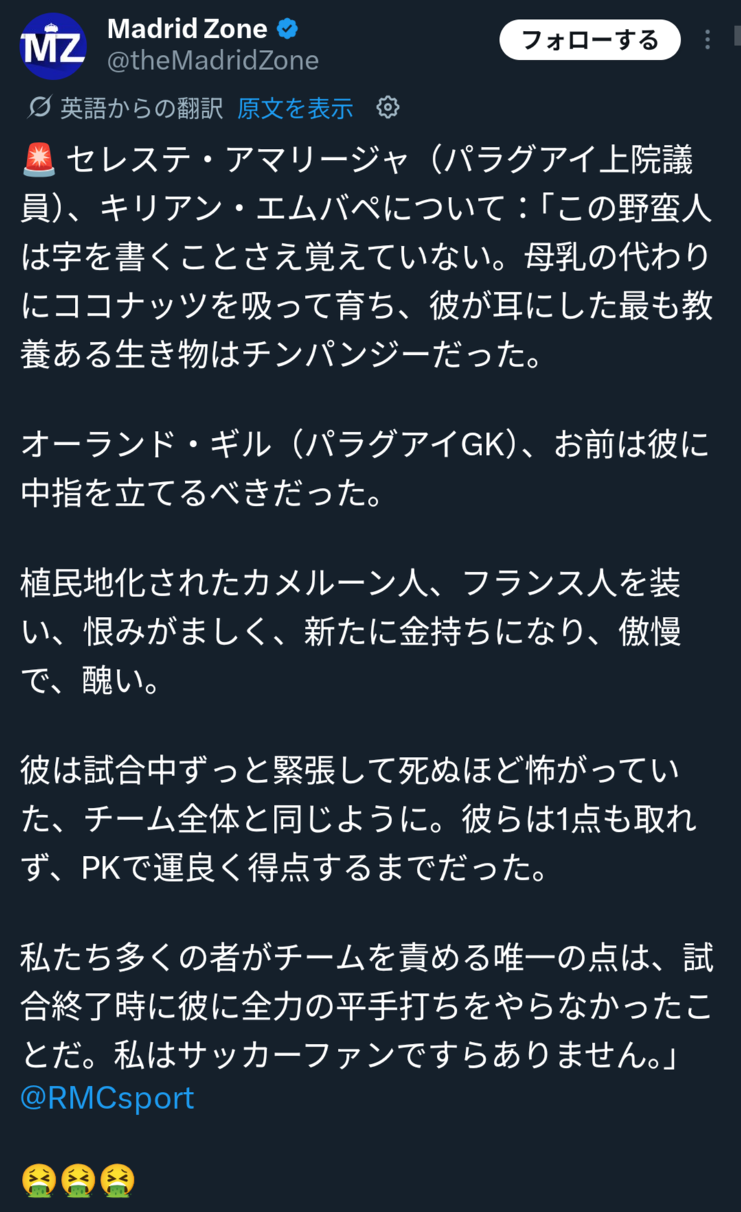 「これは紛れもないジェンダーに基づく暴力です」エムバペ差別発言議員が声明を発表…しかしSNS上では批判の声「女性の権利運動を巻き込まないでくれ」