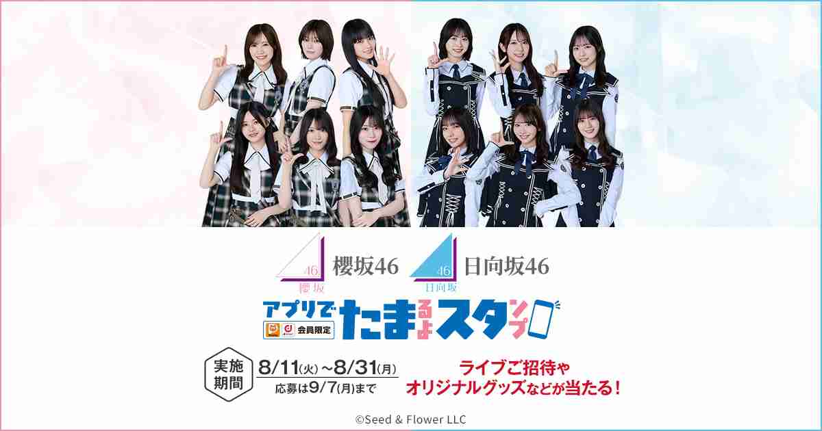 櫻坂46 日向坂46ローソンアプリでたまるよスタンプ｜ローソン研究所