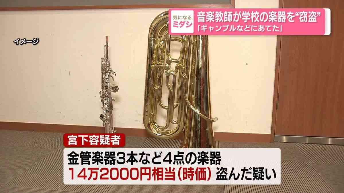 音楽教師が学校の楽器を“窃盗”　「ギャンブルなどにあてた」（2026年7月3日掲載）｜日テレNEWS NNN