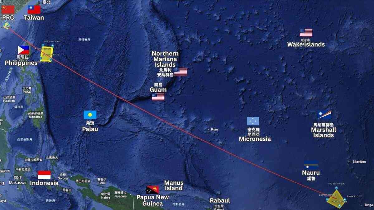 台湾高官が中国SLBMの航跡投稿　南シナ海北→ナウル・トンガ間「地域のいじめっ子だ」（産経新聞） - Yahoo!ニュース