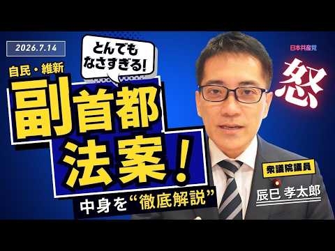 【ライブ解説】とんでもなさすぎる！副首都法案追及（2026.7.14）