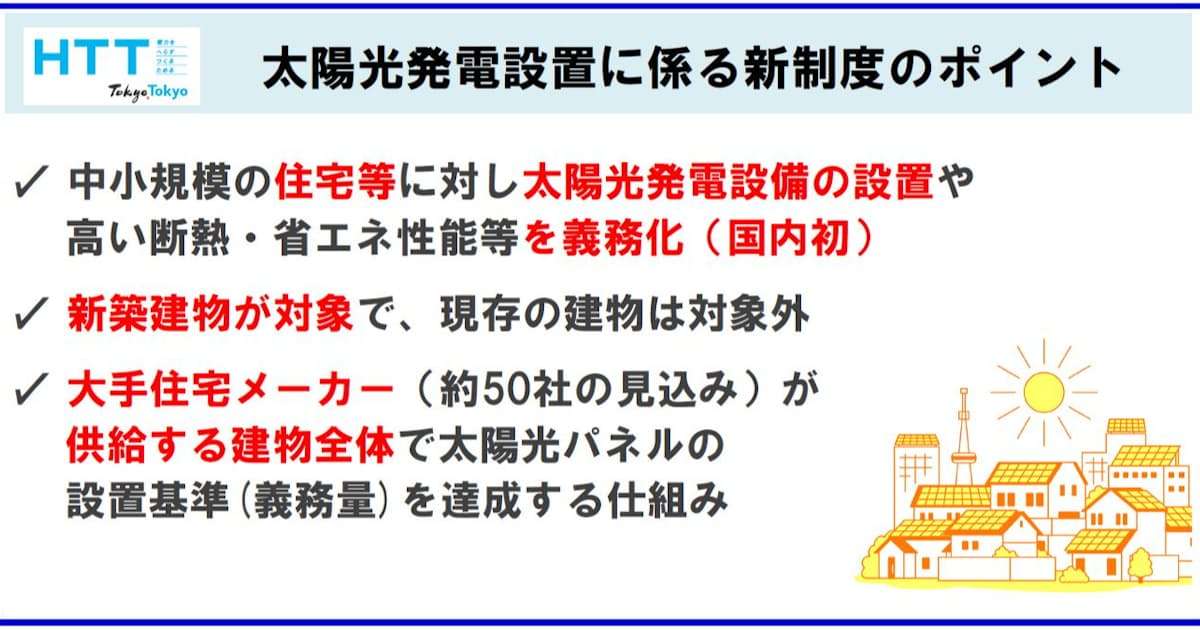 小池都知事、25年4月から太陽光パネル義務化の方針表明 - 日本経済新聞