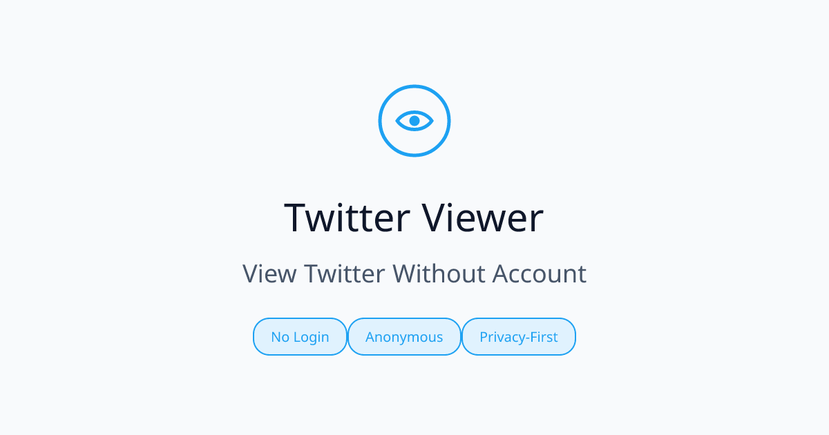 Twitter Viewer — アカウントなしでTwitterを閲覧