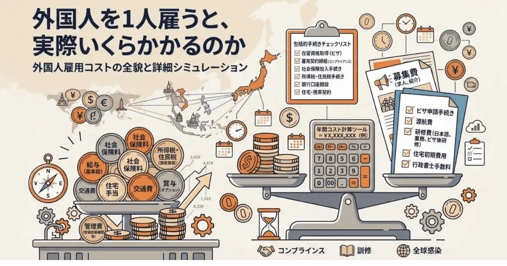 外国人を1人雇うと、実際いくらかかるのか【2026年の手数料引き上げ情報つき】 (note（ノート）)