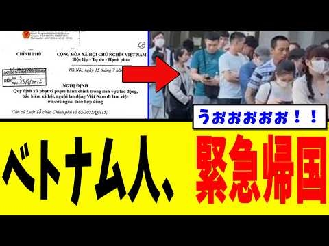 【衝撃】日本に不法滞在中のベトナム人さん、母国からトンデモない政令を出されてしまう…【高度人材】