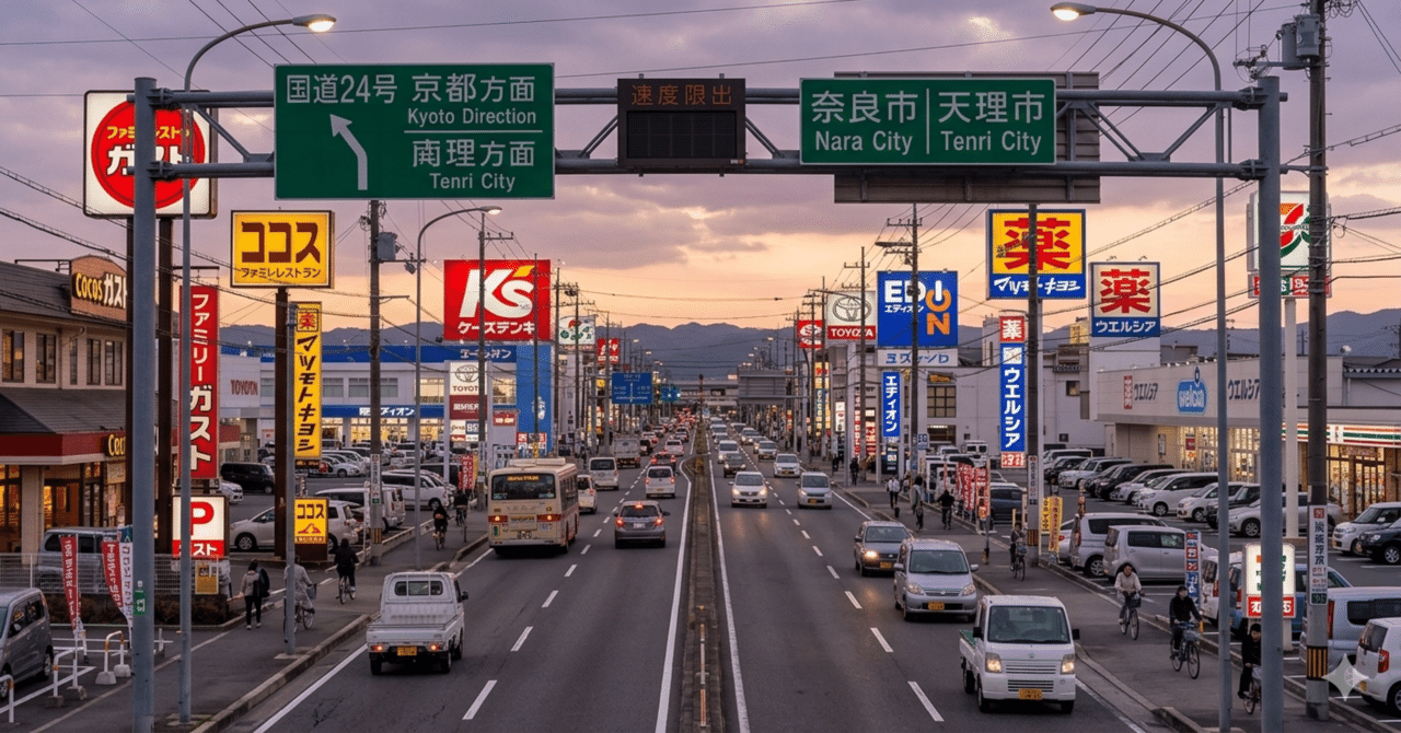 田舎の景色と都会の景色