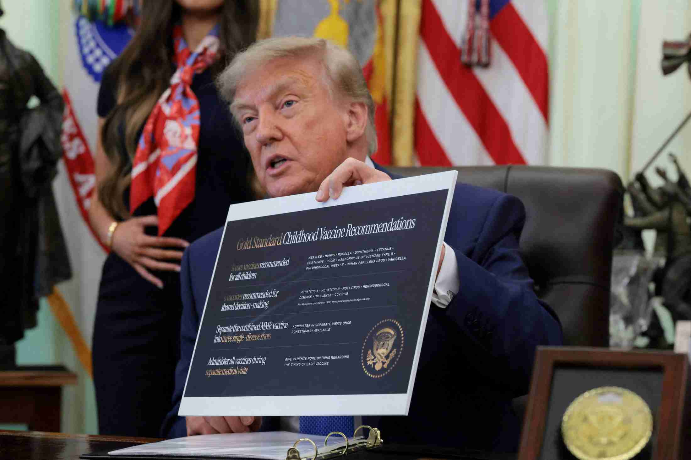トランプ氏、子どもの予防接種減らす大統領令に署名　奨励は11種に（ロイター） - Yahoo!ニュース