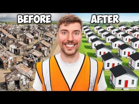 100軒の家を建ててプレゼントしました！Mrbeast