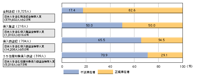 （4）　不法滞在者による犯罪