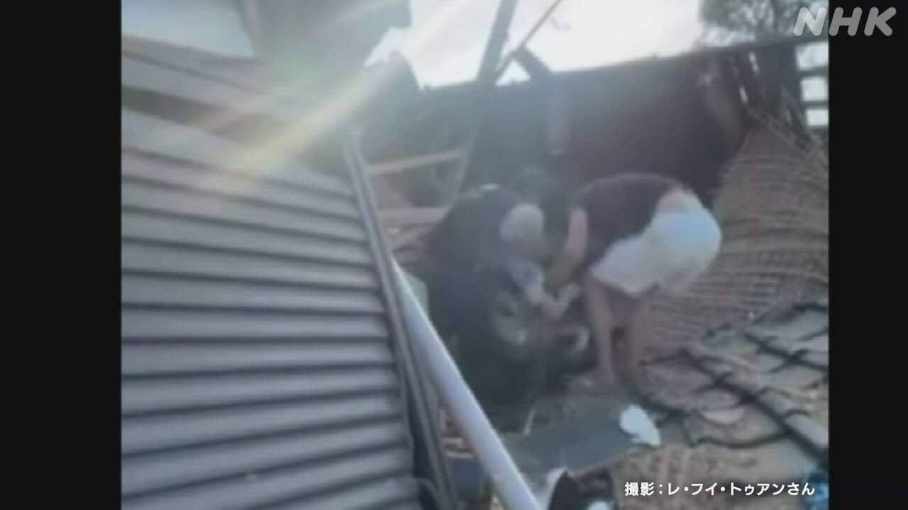 熊本 八代 倒壊住宅から女性救出 ベトナム人ら地元住民が協力 | NHKニュース | 地震、熊本県、ベトナム