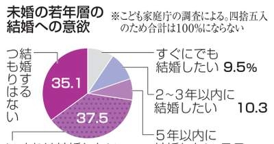 「結婚するつもりない」35％　収入や環境変化に不安、若者調査 | NEWSjp