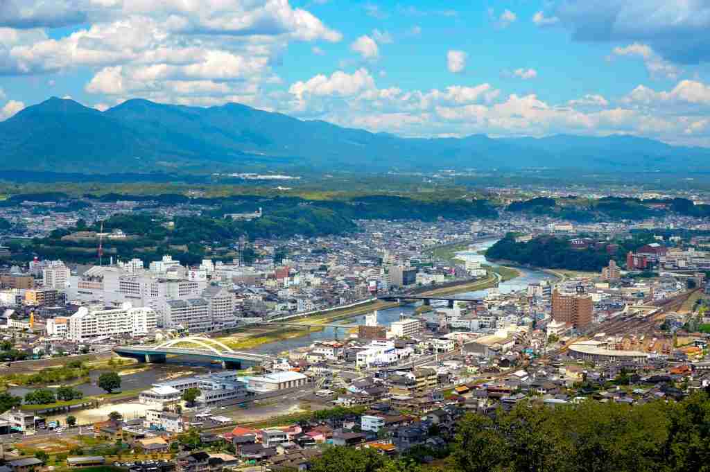 田舎の景色と都会の景色