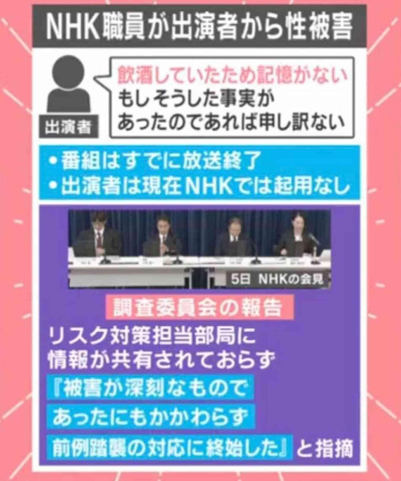 NHK職員が出演者から性被害→異動求めるも3年認められずPTSDに…加害者側の“釈明”にコラムニスト「納得がいかない」一方で組織体制の問題点も指摘