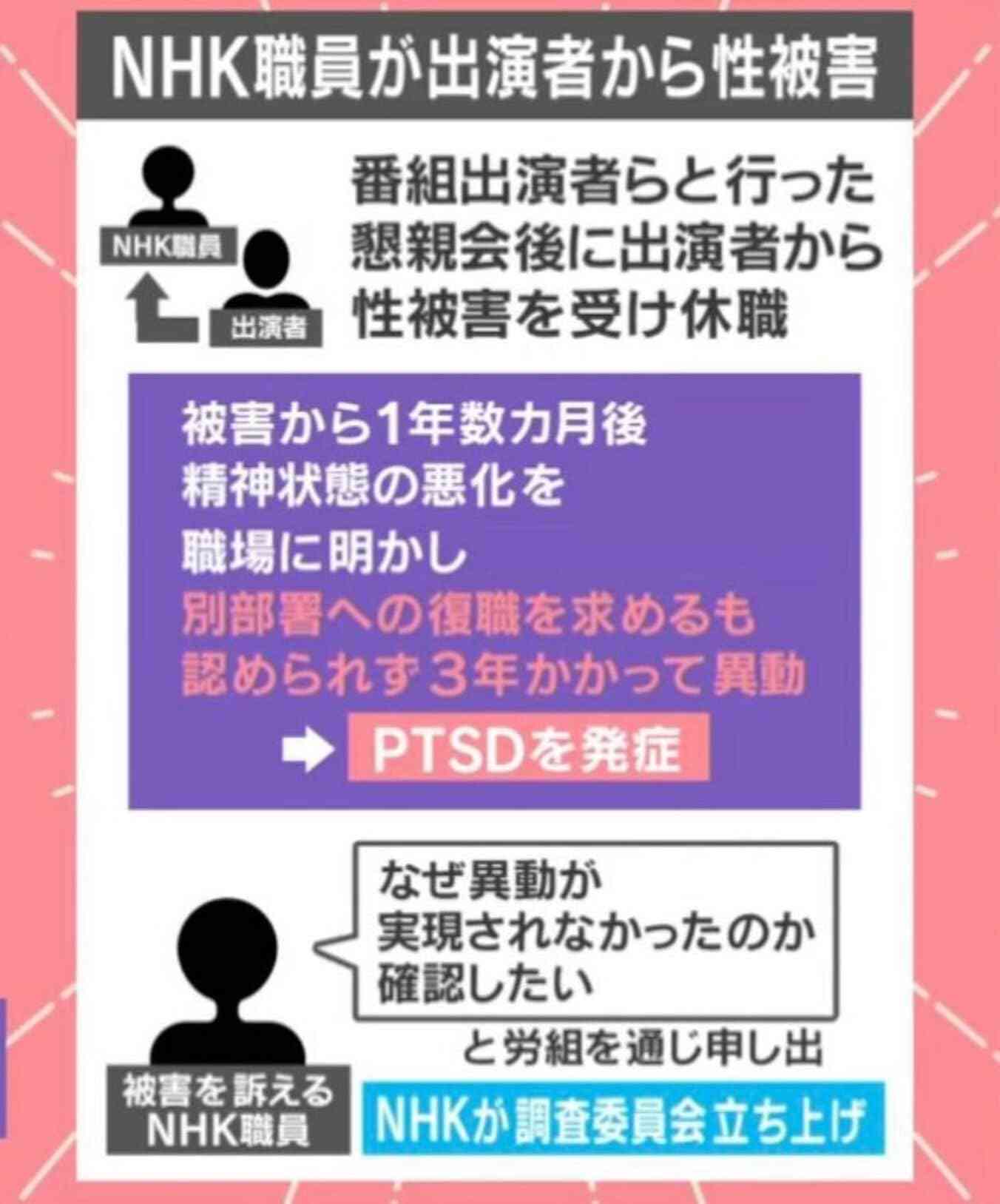 NHK職員が出演者から性被害→異動求めるも3年認められずPTSDに…加害者側の“釈明”にコラムニスト「納得がいかない」一方で組織体制の問題点も指摘