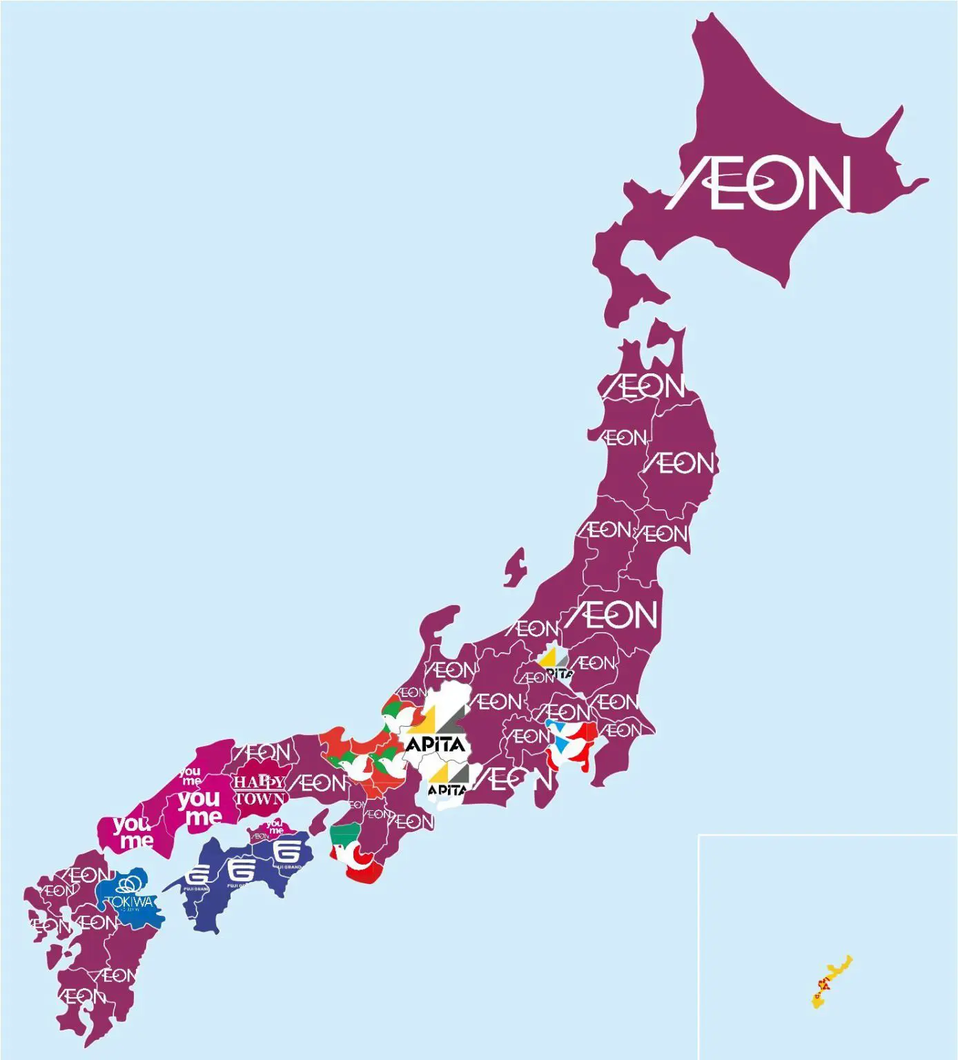 日本列島がほぼ“イオン一色”に。早大生の「スーパー勢力図」で見えた、ヨーカドー撤退と34道府県で一強になった背景