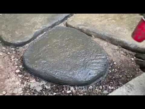 How to DIY large, irregular concrete natural looking stepping stones