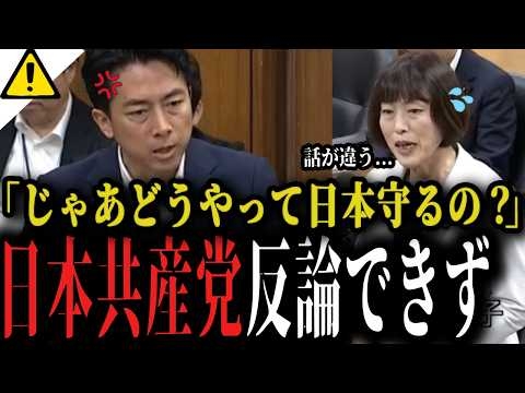 【小泉進次郎ブチギレ】共産党の非現実的な発言に「じゃあどうやって日本を守るの？」田村議員反論できず...【自民党 中国 ミサイル 沖縄県】