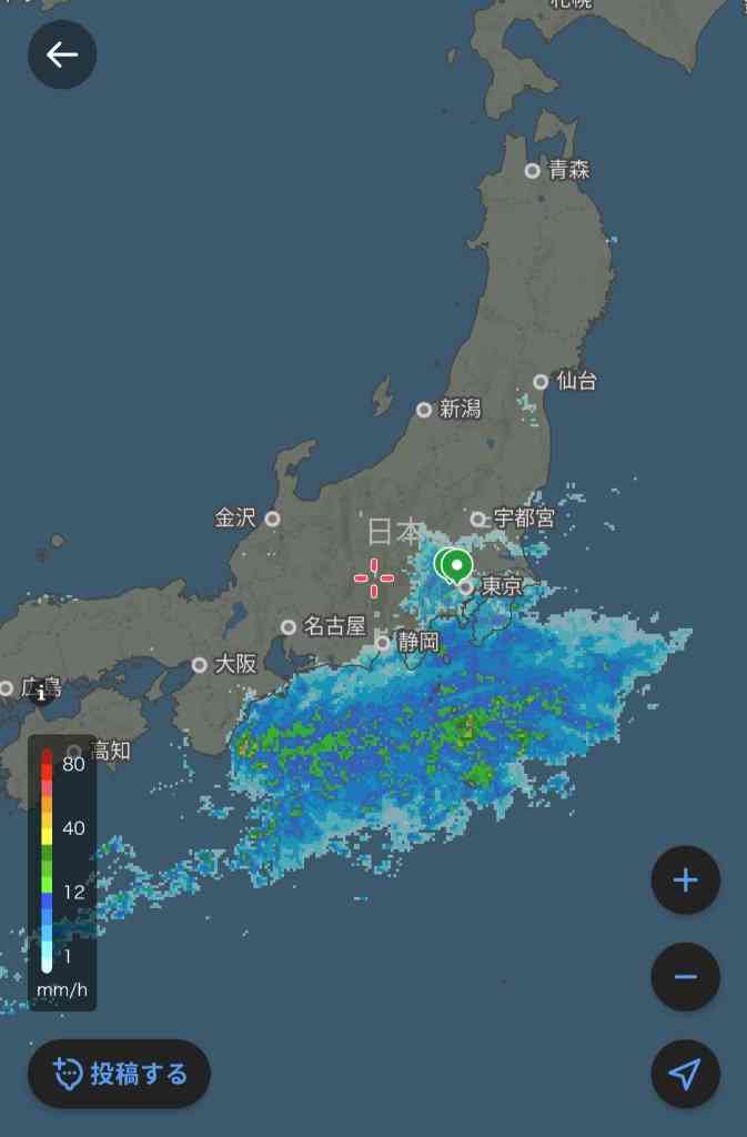 大雨エリア東へ 東海や関東で滝のような雨も 道路の冠水など警戒 6日(日)の天気