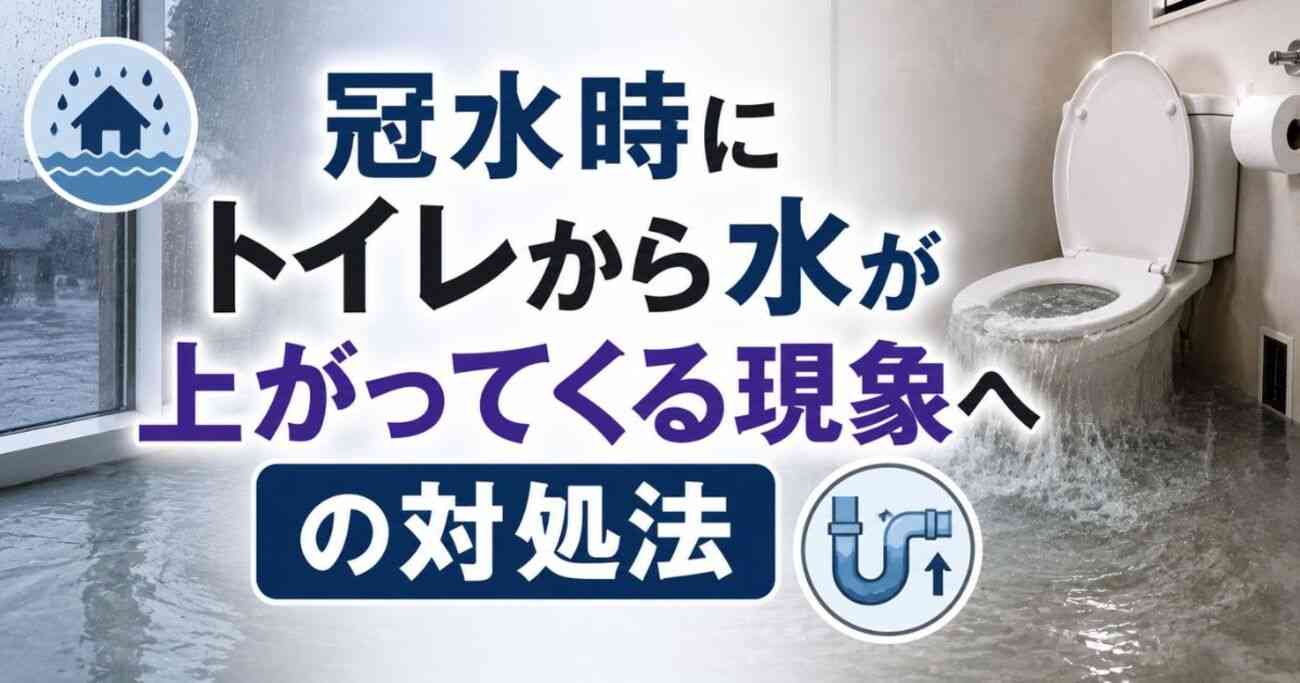 冠水時にトイレから水が上がってくる現象への対処法｜「水のう」による予防と、逆流時の正しい初動対応 - 暮らしの計算ノート