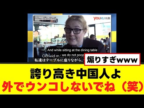 スウェーデンテレビさんバチバチに中国人を煽るwwwww