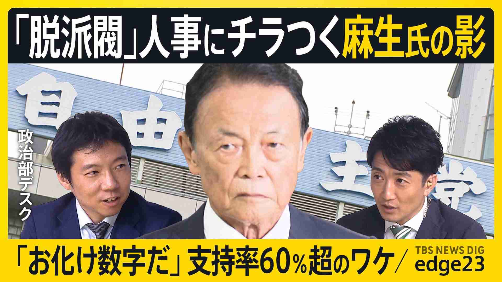 高市内閣への支持率60％超は「お化け数字」 背景に“中道分裂”と“失点の少なさ” 脱派閥人事でもチラつく麻生氏の影 総裁選にらむ林大臣の決断は【edge23】（TBS NEWS DIG Powered by JNN） - Yahoo!ニュース