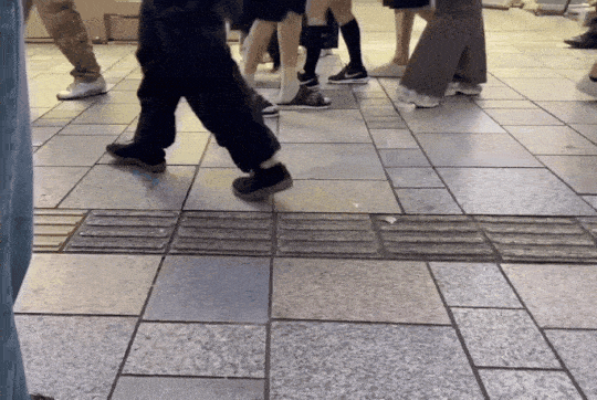 表参道のスニーカー事情を写した動画、突然とんでもない量のワンちゃんたちが出てきて、もはや靴はどうでも良くなった「予想よりも大群で最高だった」
