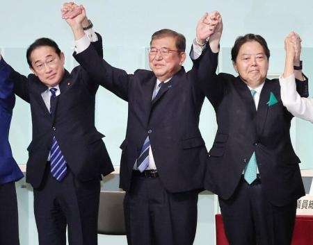 【総裁選】林芳正氏が総裁就任時の人事巡り石破、岸田氏の起用に含み　「オール自民だ」