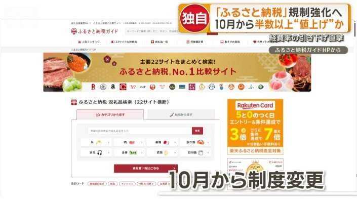 ふるさと納税の経費率引き下げ 半数以上“値上げ”か “体験型”魅力アップも