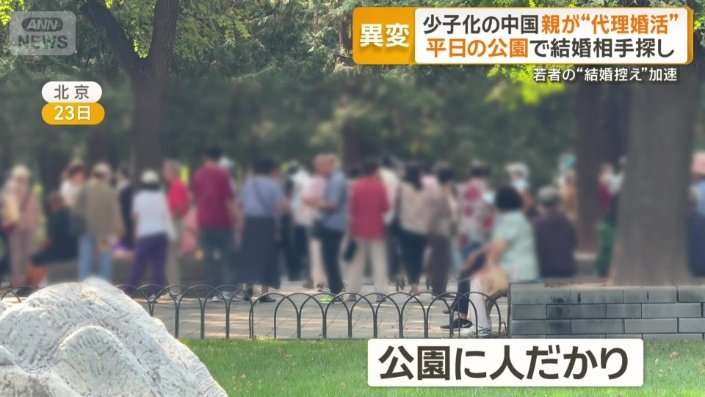 少子化の中国で親が「代理婚活」 公園で我が子の経歴書を手に相手探し アプリも登場